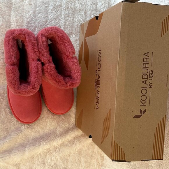 NEW in box Sz 5 Original Koolaburra by UGG Kids' Pink Aubrei Short Fashion Boots - Picture 5 of 7